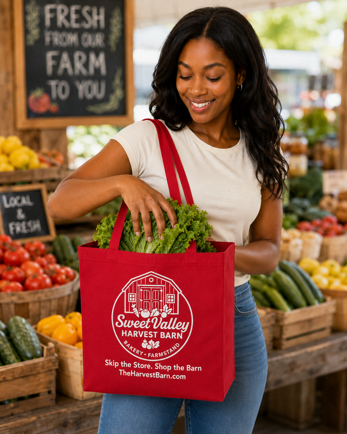Reusable Harvest Barn Shopping Bag